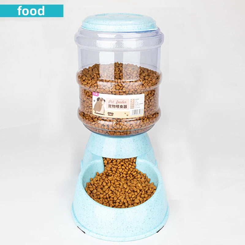 FanzyMarket large automatic pet food and water bowl for dogs and cats, with a wide capacity and easy refill design.