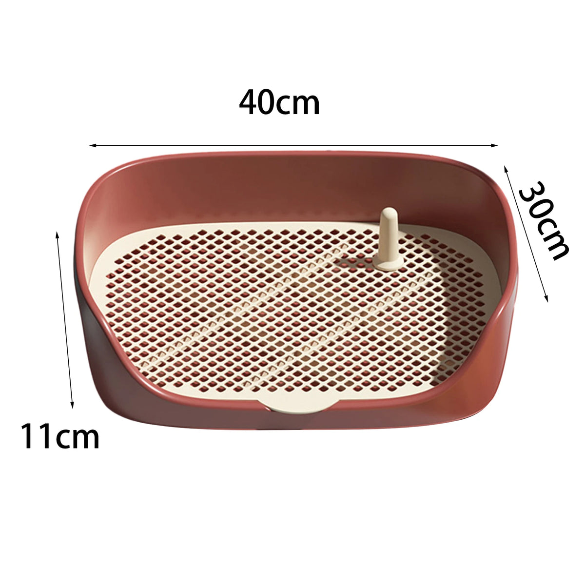FanzyMarket portable dog and cat training potty with splash guard, non-slip grid, suitable for indoor and outdoor use.
