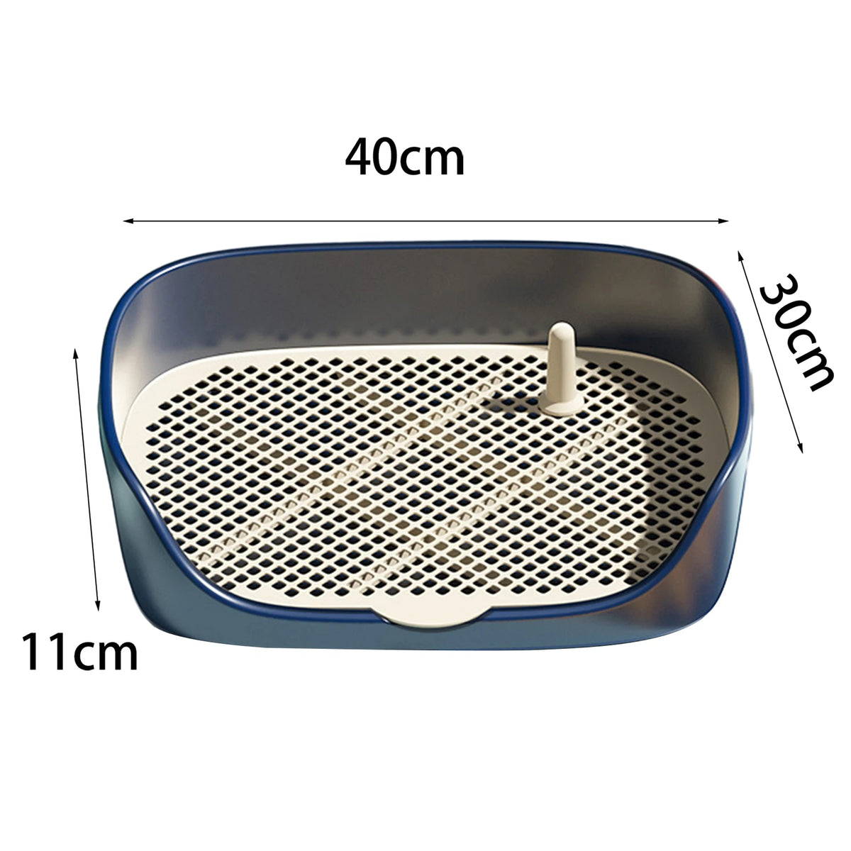 FanzyMarket portable dog and cat training potty with splash guard, non-slip grid, suitable for indoor and outdoor use.