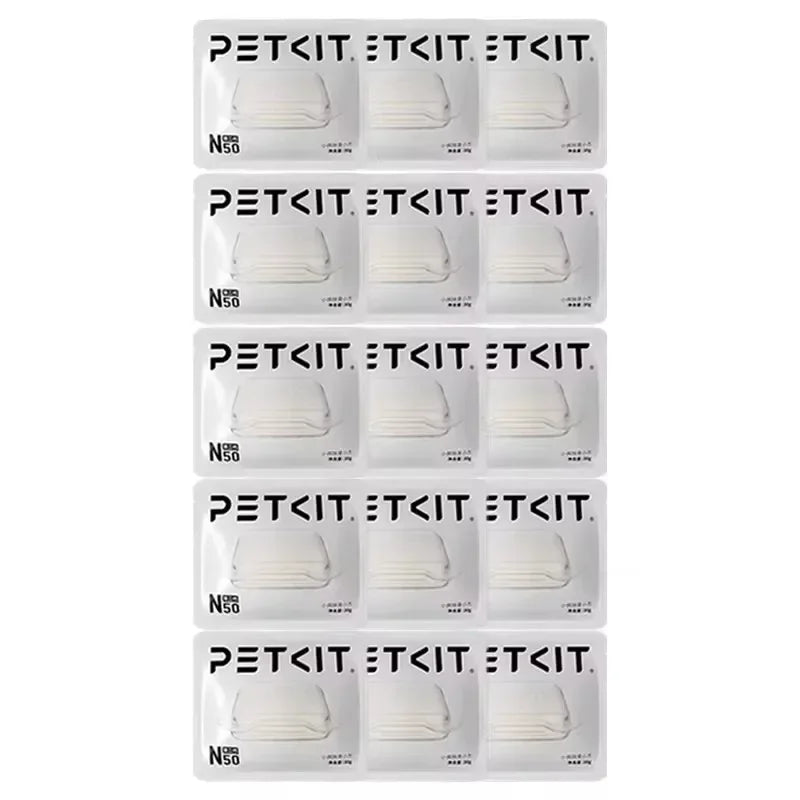 FanzyMarket deodorant cube refills for automatic cat litter boxes, 3-pack, odor control, small 5x5 cm pet grooming hygiene product.