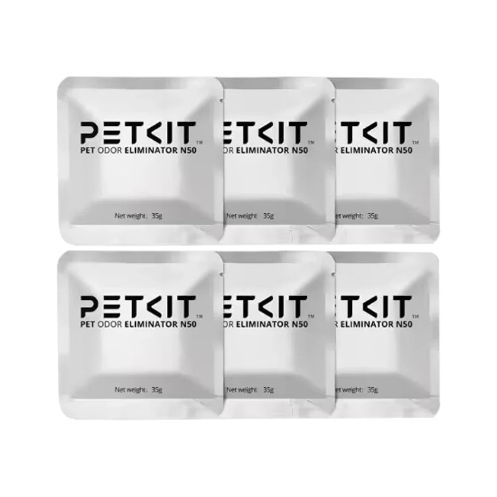 FanzyMarket odor eliminator cartridges for self-cleaning cat litter boxes, 3-pack, small, rectangular pet grooming and hygiene supplies.