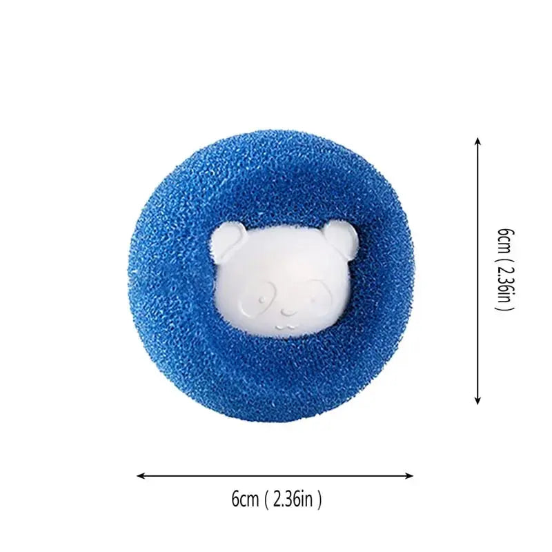 Blue reusable pet hair remover laundry balls, lint and fur catchers for washing machine, set of 3, by FanzyMarket