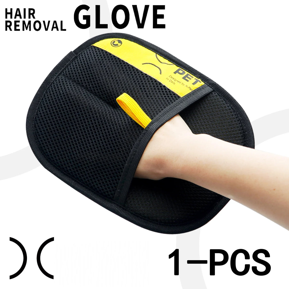 FanzyMarket pet hair remover gloves with electrostatic design, washable grooming gloves and 2-in-1 lint roller for cats and dogs.