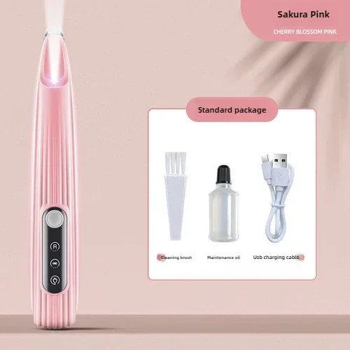 FanzyMarket cordless dog grooming clippers with 18mm wide blade, LED light, LCD display, and low-noise rechargeable pet paw trimmer.