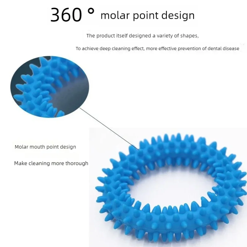 FanzyMarket durable rubber bone chew toy for small dogs, bite-resistant and ideal for teeth cleaning and training.