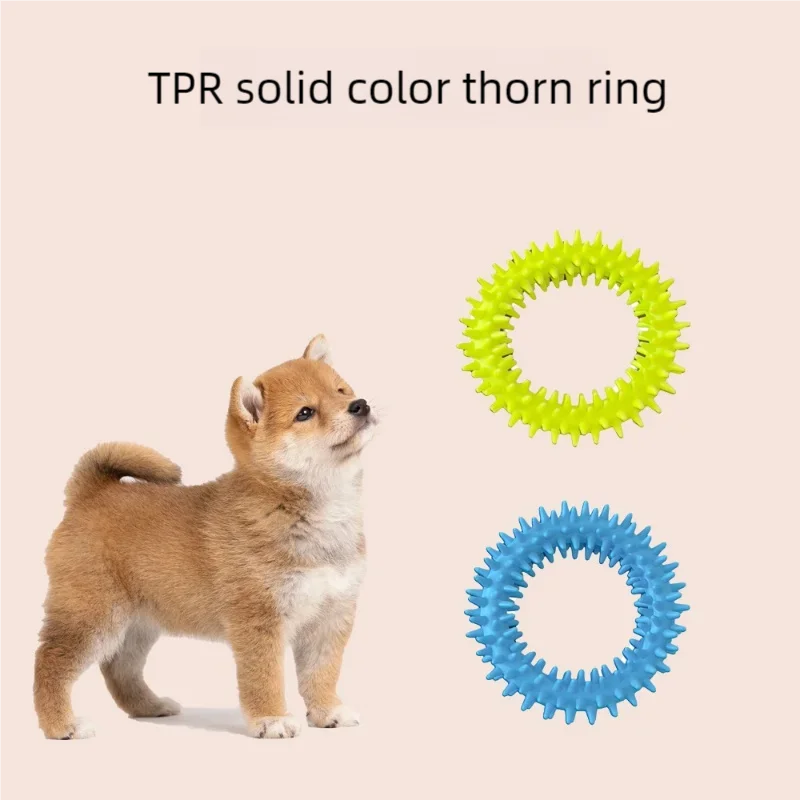 Durable rubber bone chew toy for small dogs by FanzyMarket, bite-resistant, ideal for teeth cleaning and training.