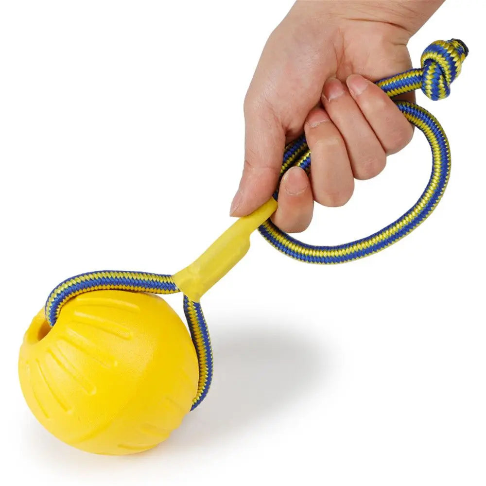 FanzyMarket indestructible EVA dog and cat chew ball, fetch training toy in 7cm and 9cm sizes, durable pet toy for active pets.
