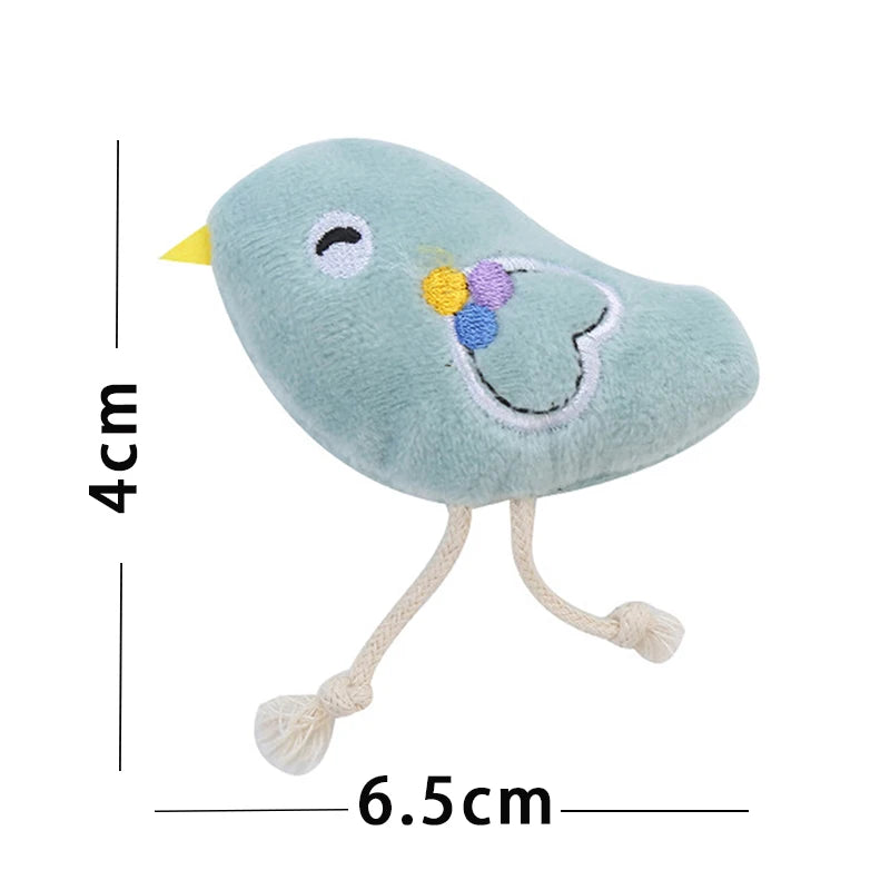 FanzyMarket plush cat toy featuring a cartoon animal design, soft, dental chew, and anti-bite texture for interactive cat play.