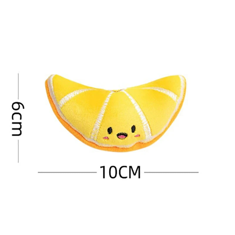 FanzyMarket plush cat toy featuring a cartoon animal design, soft, anti-bite, dental chew, and interactive plush toy for cats.