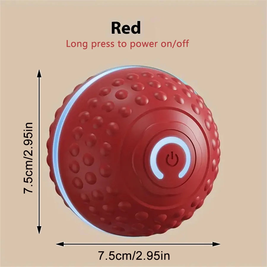 FanzyMarket automatic interactive dog toy ball, USB rechargeable, rolling and bouncing chew toy for puppies and large dogs.