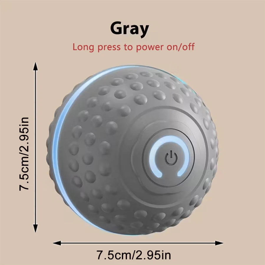 FanzyMarket automatic interactive dog toy ball with bouncing and rolling motion, USB rechargeable for puppies to large dogs, 5.2cm and 6.7cm.