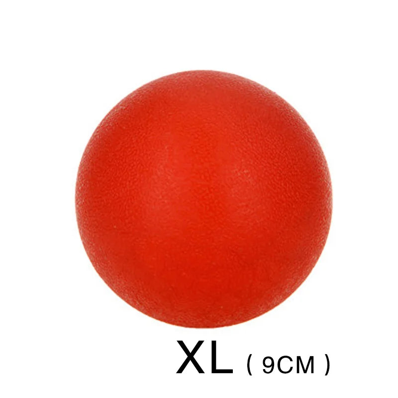FanzyMarket bite-resistant rubber dog ball toy in red, chew-proof fetch toy for dogs and puppies, available in sizes S to XL.