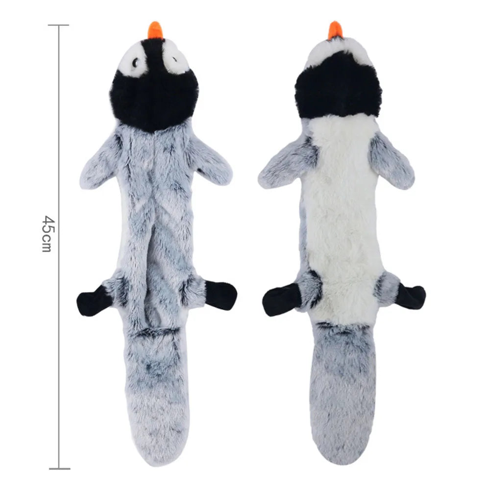 FanzyMarket stuffed-free squeaky plush dog toy shaped like a simulated animal, durable crinkle chew toy for dogs.