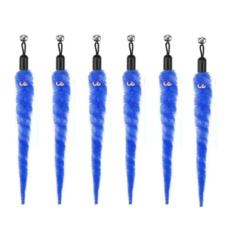 FanzyMarket interactive cat feather toy refill kit with feather birds, faux worm, foam ball, and bell for kittens.