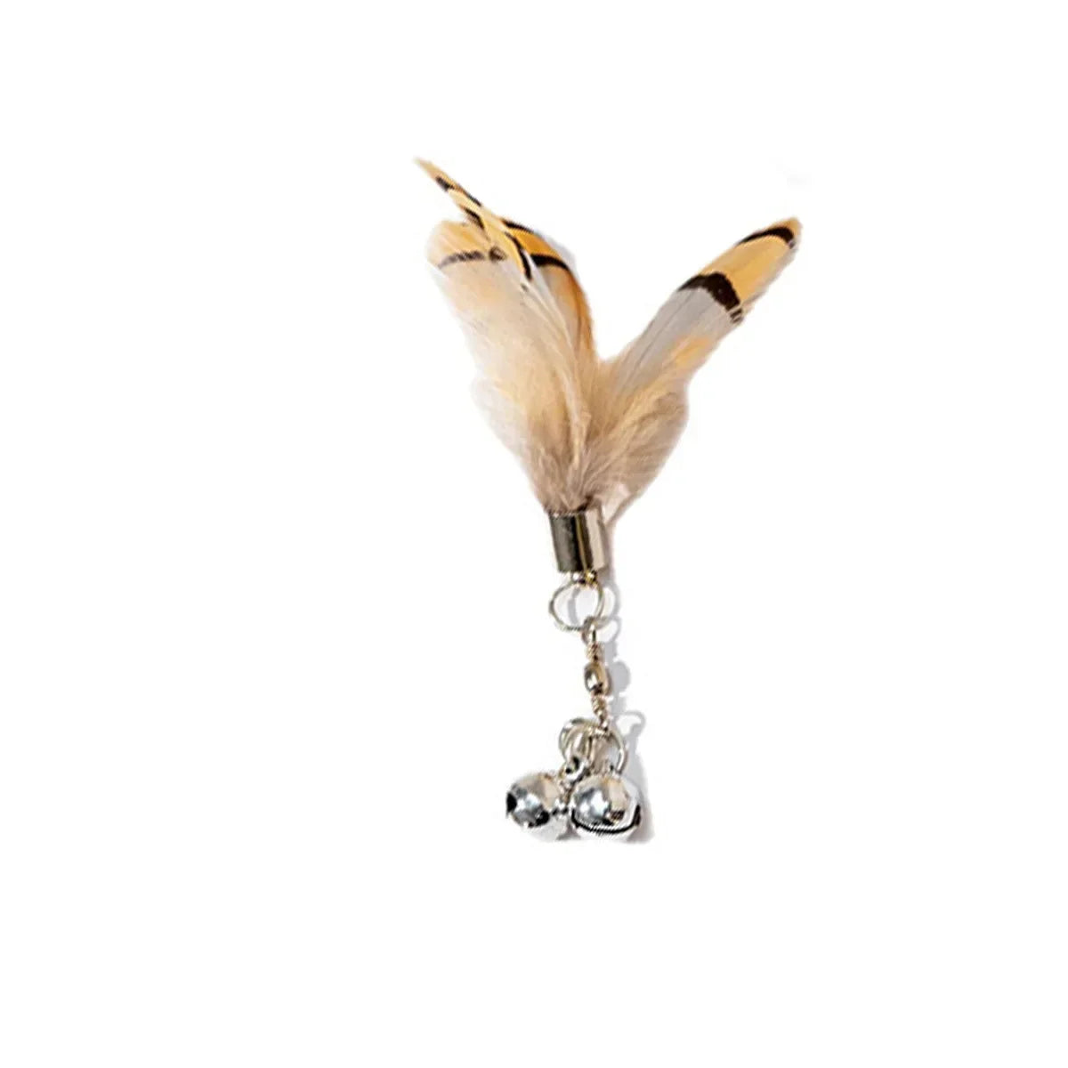 FanzyMarket interactive cat feather toy refill kit with feather birds, faux worm, foam ball, and bell for kittens.