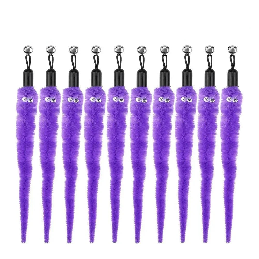 FanzyMarket interactive cat feather toy refill kit with feather birds, faux worm, foam ball, and bell for kittens.