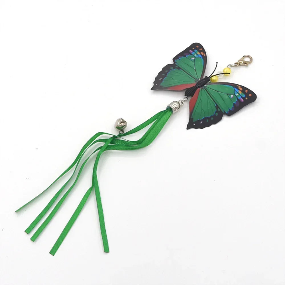 FanzyMarket interactive cat feather toy refill kit with feather birds, faux worm, foam ball, and bell for kittens in pet toys.