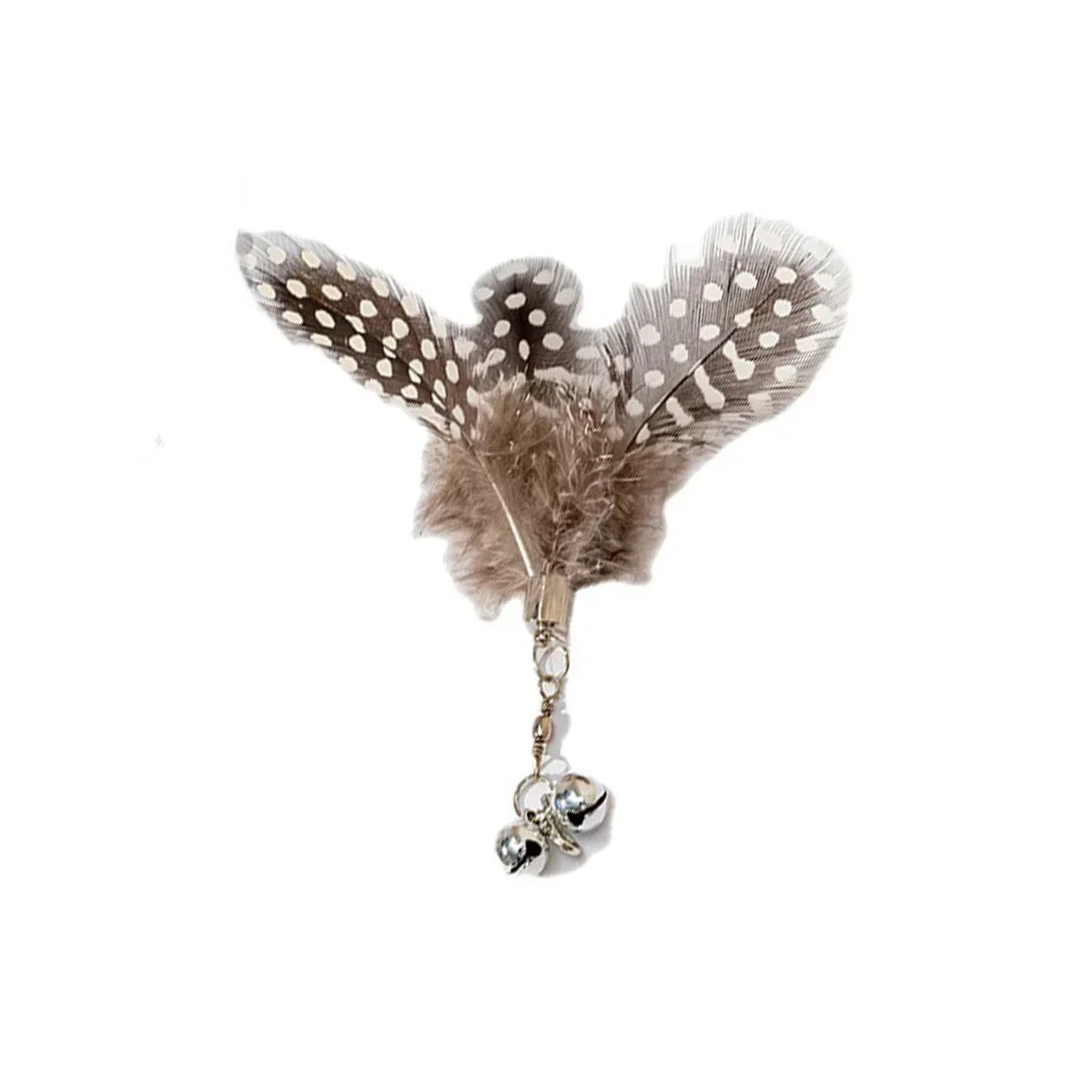 FanzyMarket interactive cat feather toy refill kit with feather birds, faux worm, foam ball, and bell for kittens.