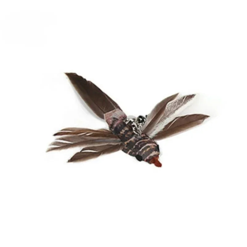 FanzyMarket interactive cat feather toy refill kit with feather birds, faux worm, foam ball, and bell for kittens.