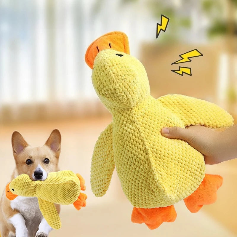 FanzyMarket fleece dog chew toy, soft and durable, designed for puppy teething and tugging for small dogs.