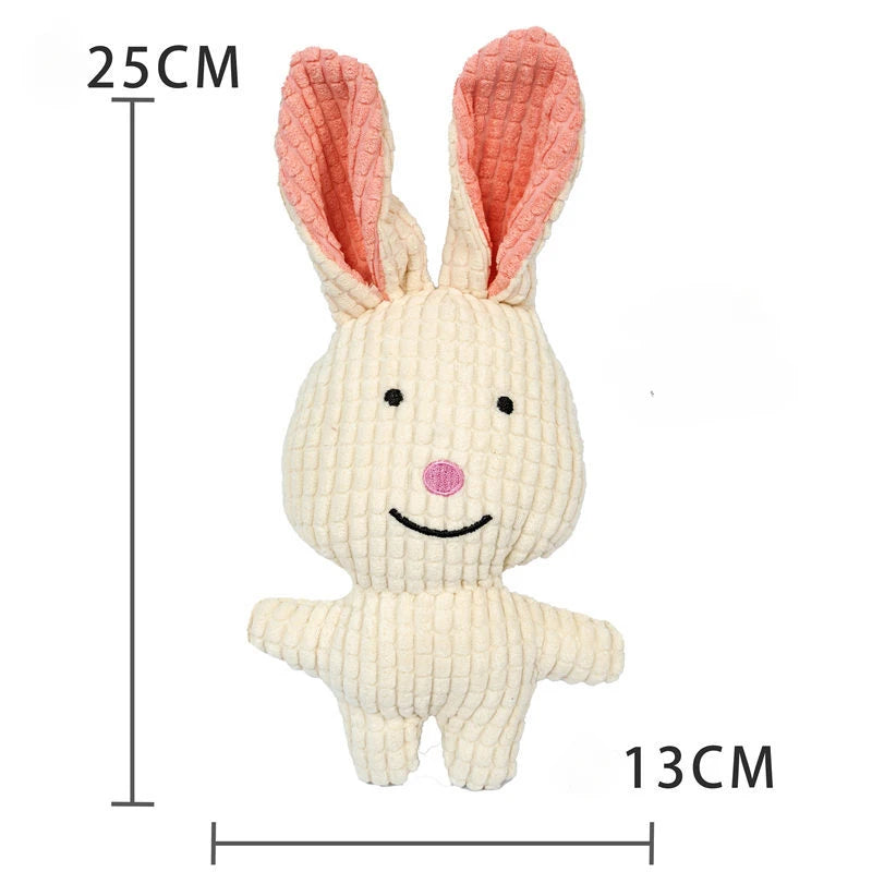 FanzyMarket fleece dog chew toy with soft fabric, designed for puppy teething and tugging for small dogs.