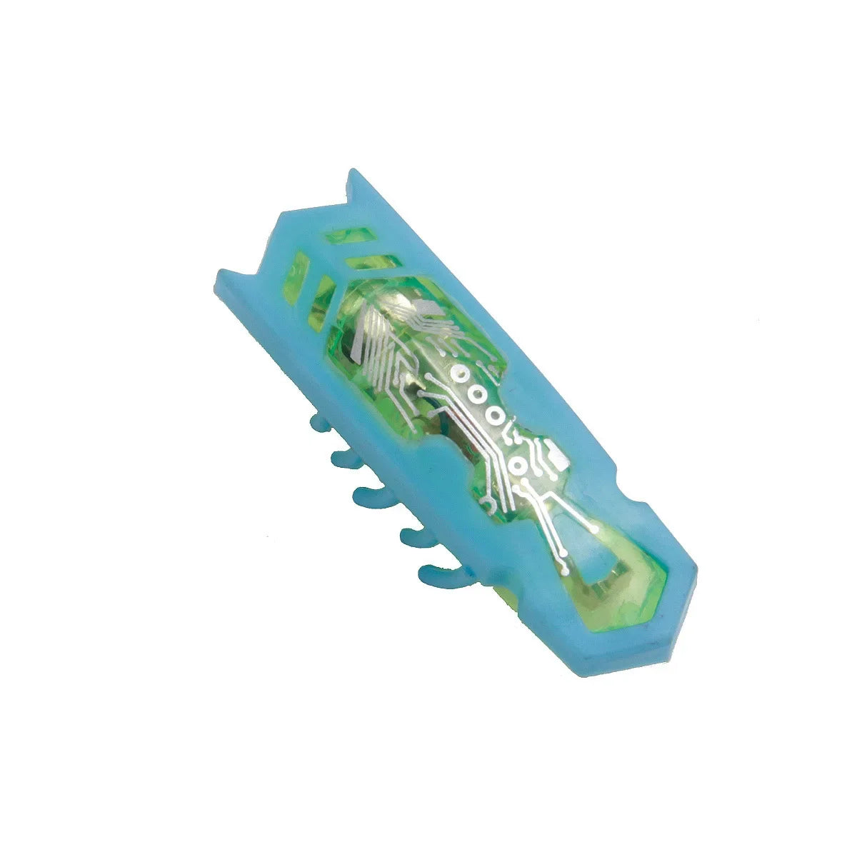 Green and black FanzyMarket battery-operated interactive bug toy for kittens with automatic vibration and obstacle avoidance.