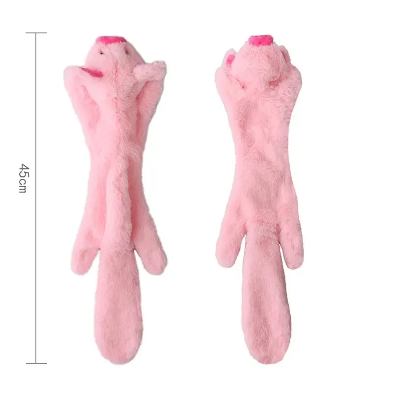 FanzyMarket no-stuffing squeaky dog toy featuring a durable plush green crocodile with crinkle and chew-resistant design.