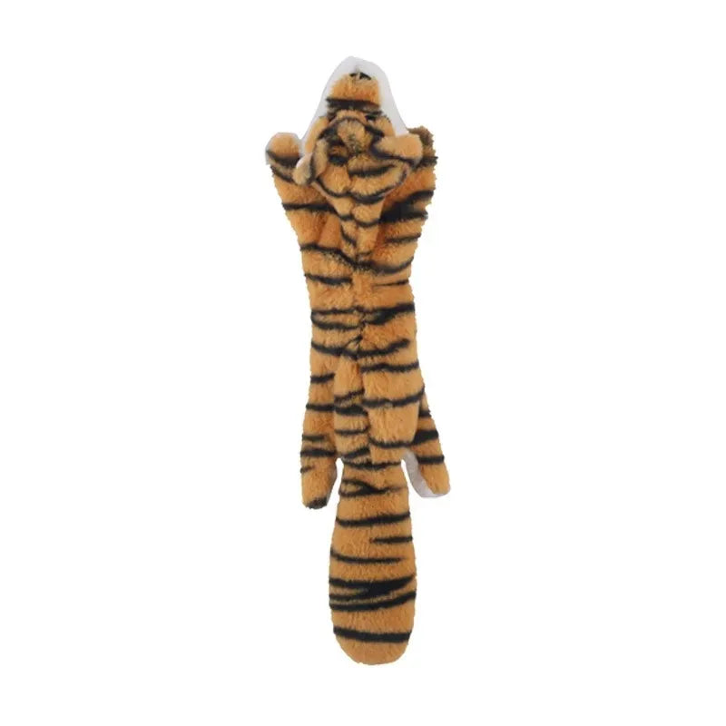 FanzyMarket squeaky dog toy featuring a durable plush green crocodile with crinkle sound and chew-resistant design for pets.