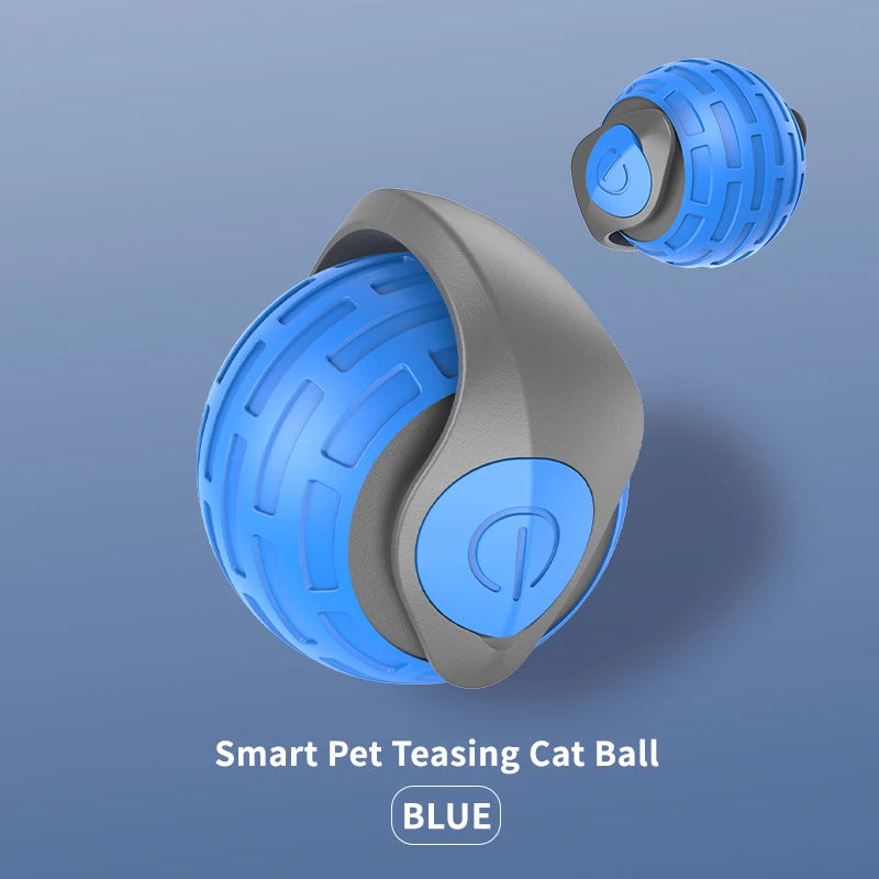 FanzyMarket green interactive automatic rolling ball cat toy with battery-powered self-playing design for kittens and cats.