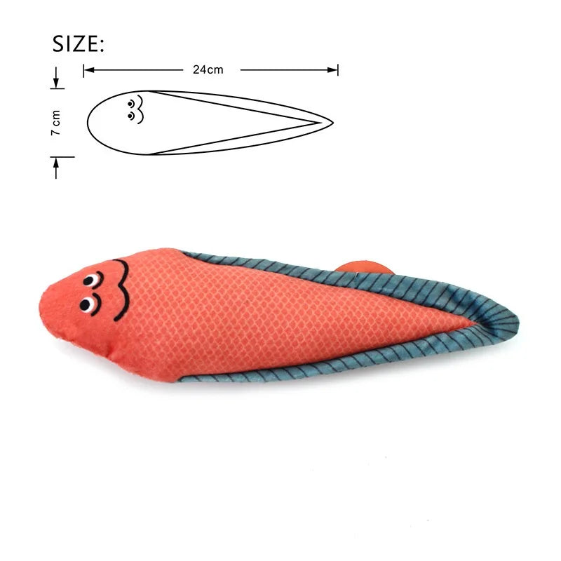 FanzyMarket plush goldfish toy for cats with crinkle sound, soft catnip-filled 3D fish toy for kittens and cats.