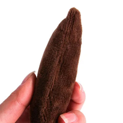 FanzyMarket pink plush catnip teeth-grinding toy for cats and kittens, interactive chew and vocal pet toy.