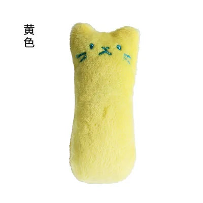 FanzyMarket catnip plush toy for cats and kittens, featuring a teeth-grinding, interactive chew and vocal toy in pink.