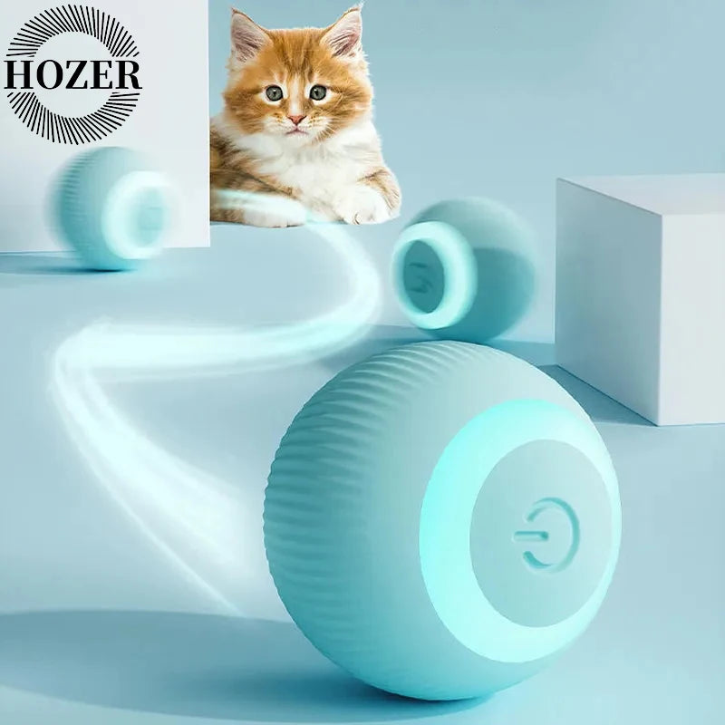 Pink FanzyMarket Smart Interactive Cat Ball, 1.65-inch electronic rolling toy for indoor cats, designed to engage and entertain pets.
