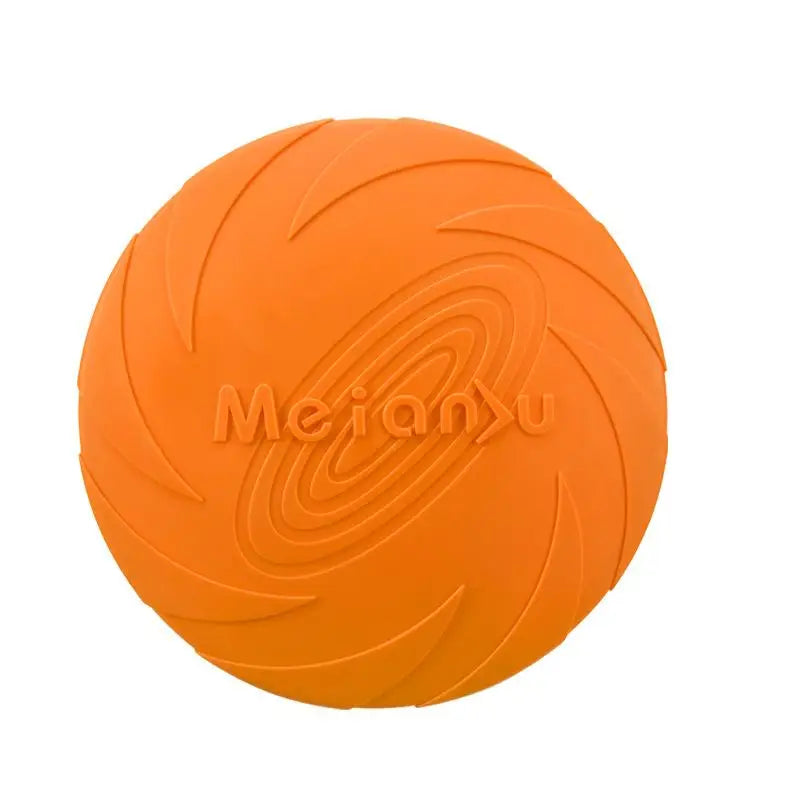 FanzyMarket bite-resistant dog flying disc, 18cm durable outdoor fetch toy for puppies, ideal for training and interactive play.