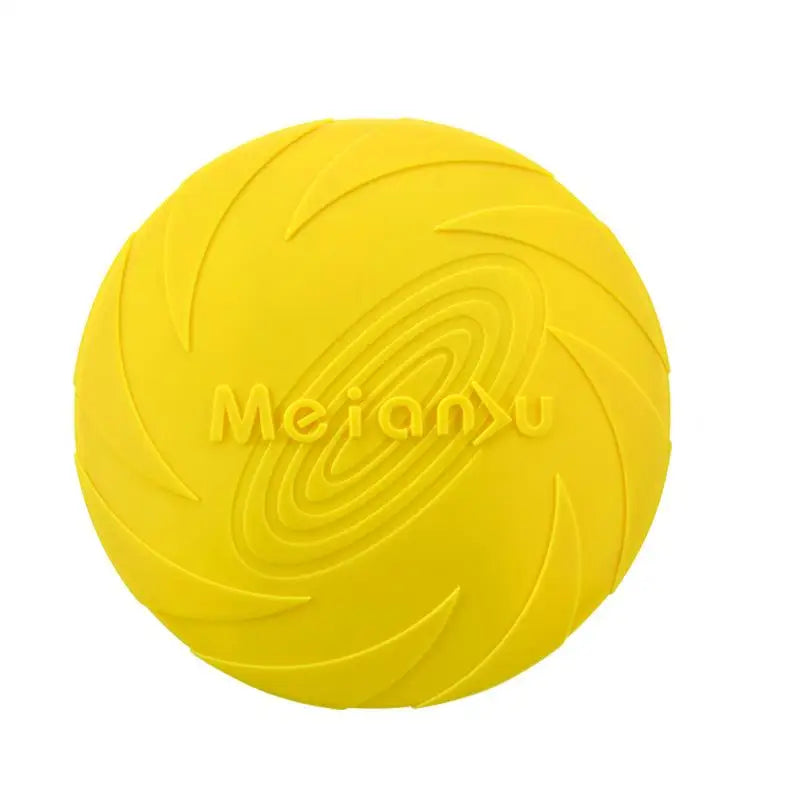 FanzyMarket bite-resistant dog flying disc, red 18cm, durable outdoor fetch toy for puppy training and interactive play.