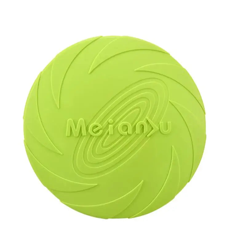 Red bite-resistant dog flying disc by FanzyMarket, 18cm durable outdoor fetch toy for puppies and active pets.