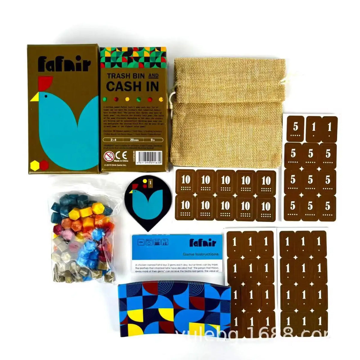 FanzyMarket strategy board game collection including Nine Tiles Panic, Durian, Maskemen, and more for family party fun.