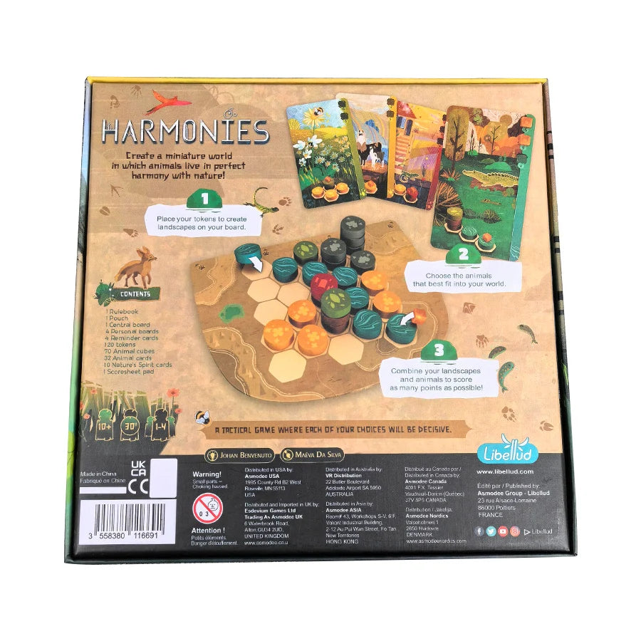 FanzyMarket Animal Habitat Strategy Board Game showcasing landscape and wildlife pieces for ages 10 and up.