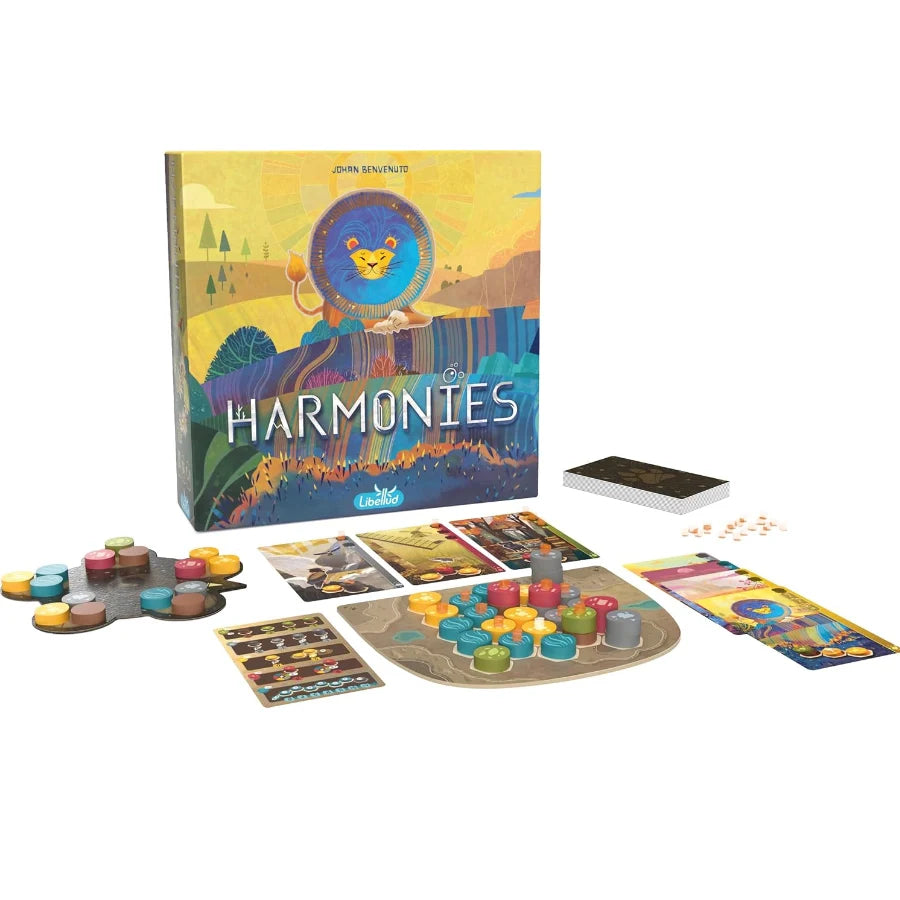 FanzyMarket Animal Habitat Strategy Board Game showing colorful landscape and wildlife pieces for ages 10 and up.