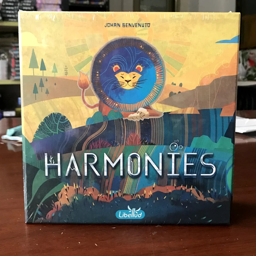 FanzyMarket Animal Habitat Strategy Board Game showing colorful landscape and wildlife pieces for ages 10 and up.