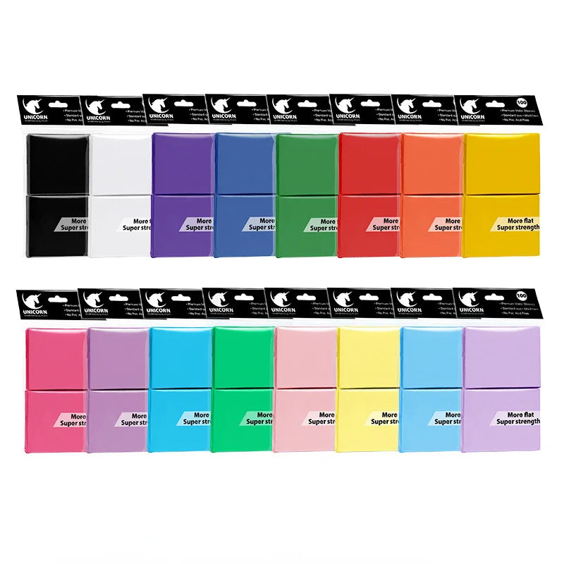 FanzyMarket 100 matte card sleeves, 66x91 mm, for trading cards, tarot, and board games, in a pack of transparent protectors.