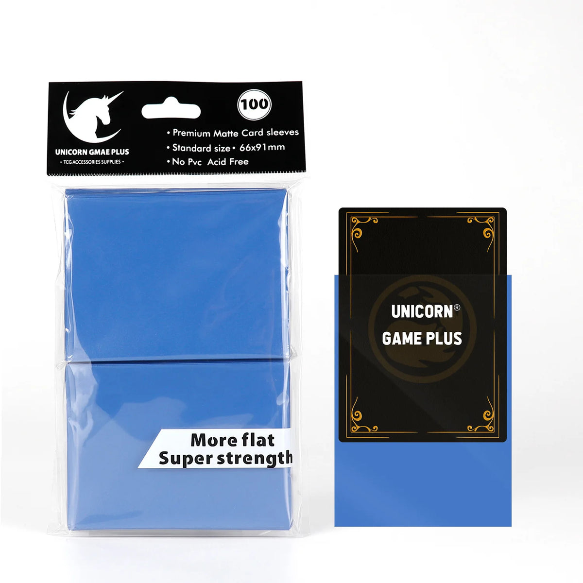 FanzyMarket 100-pack matte card sleeves for trading cards, measuring 66 x 91 mm, ideal for tarot and board game protection.