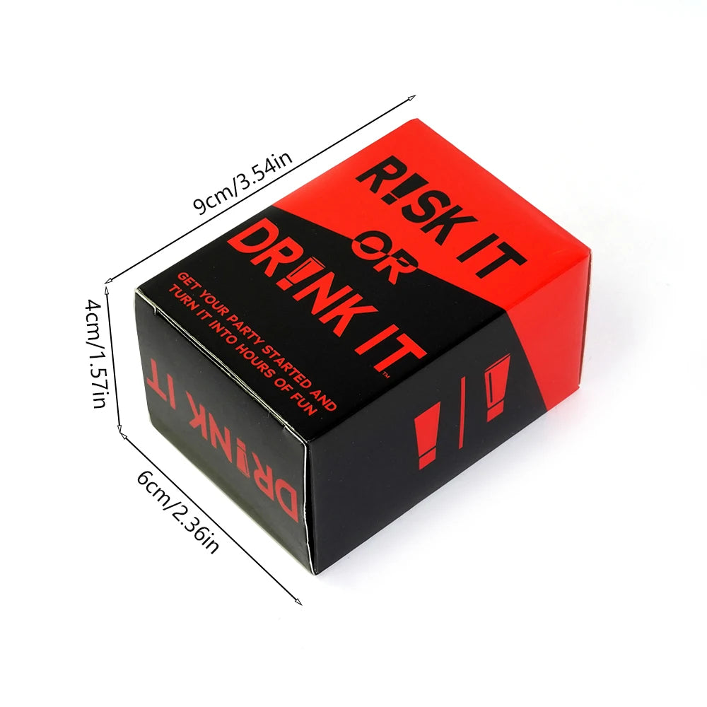 FanzyMarket Risk It or Drink It party card game for adults, featuring daring challenges and pregame drinking fun.