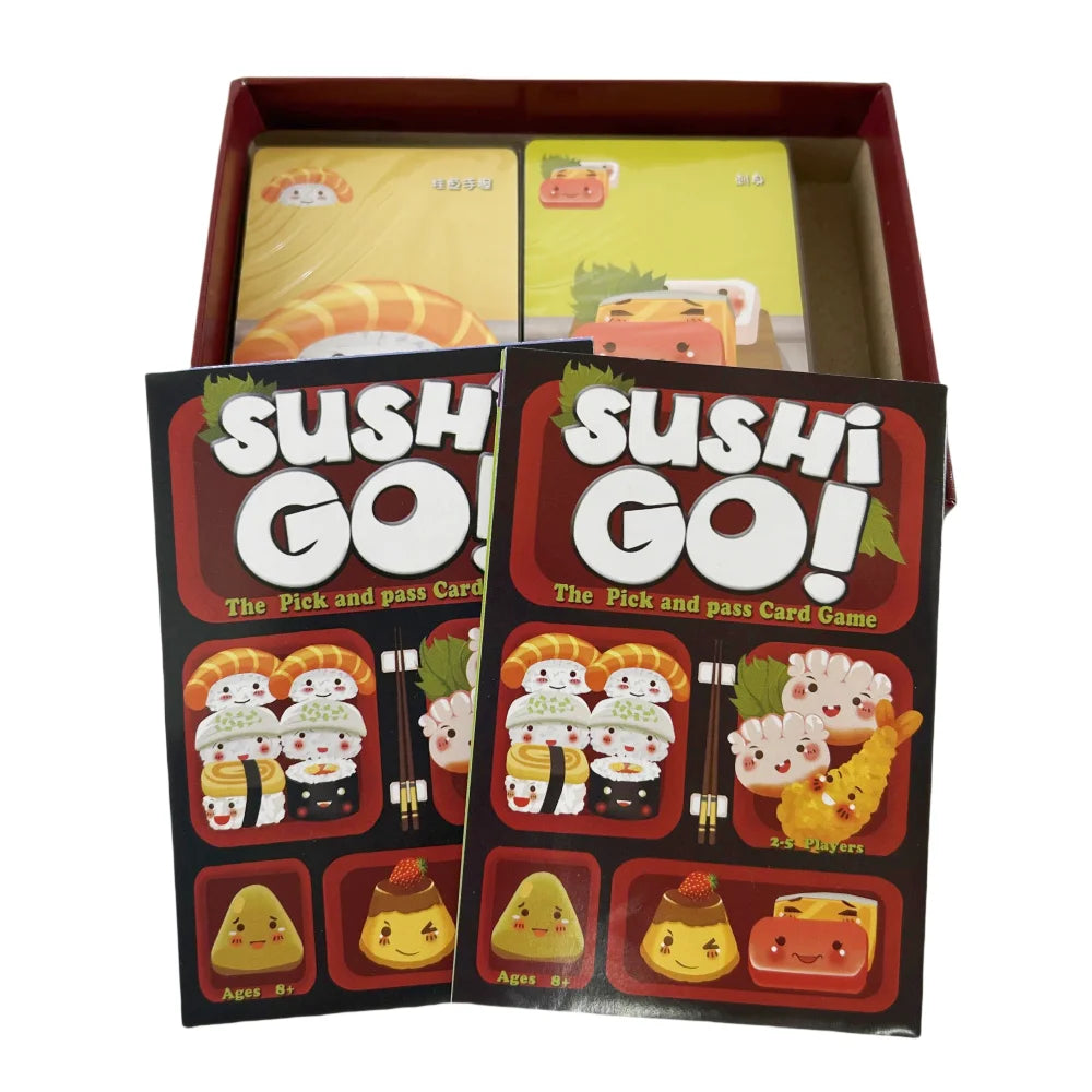 Family Sushi Card Game by FanzyMarket featuring colorful cards, perfect for family gatherings and holiday fun.