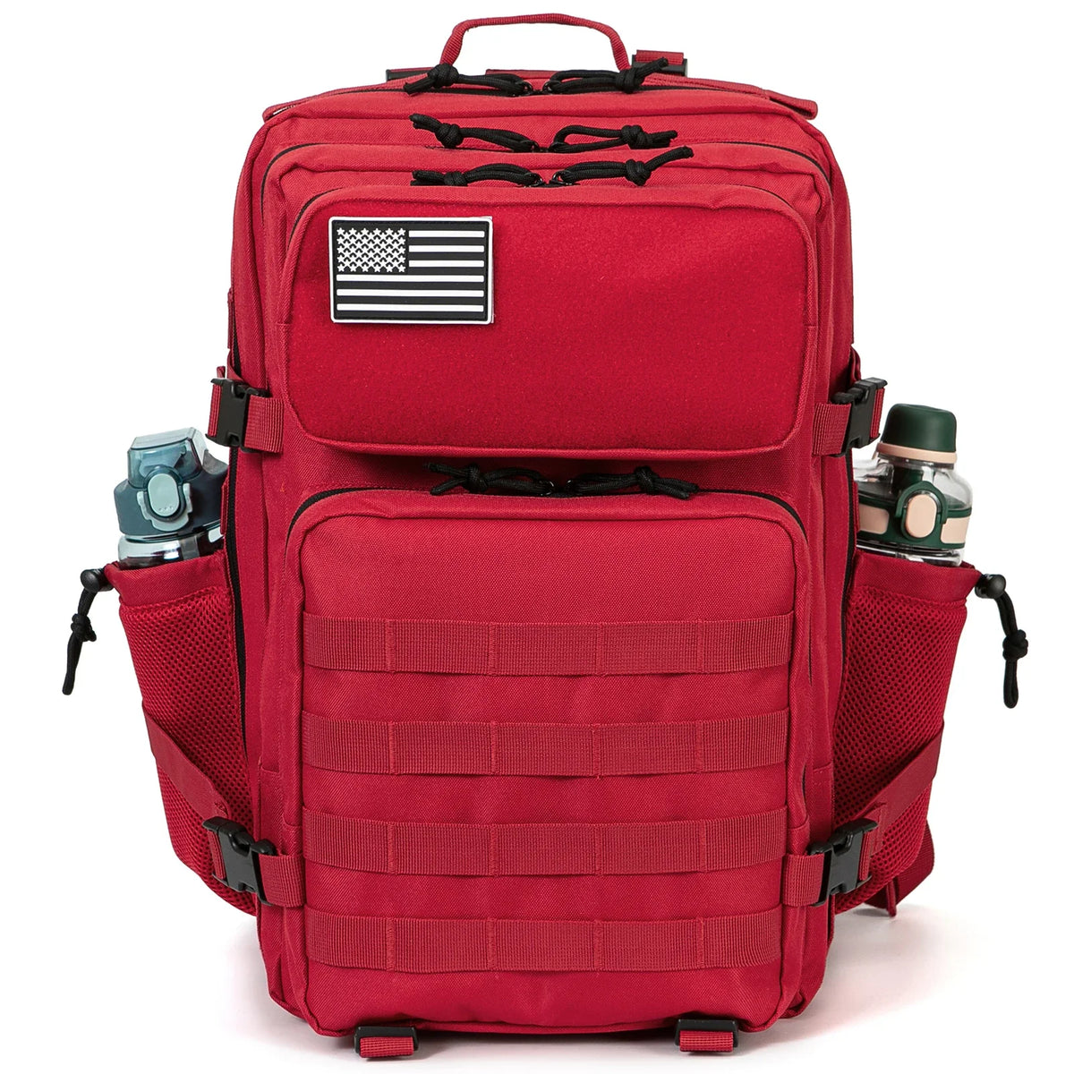 FanzyMarket 45L waterproof tactical backpack with MOLLE system, ideal for hiking, camping, travel, and outdoor activities.