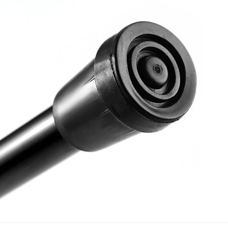 Lightweight black aluminum adjustable telescopic folding walking stick for elderly outdoor hiking and trekking by FanzyMarket.