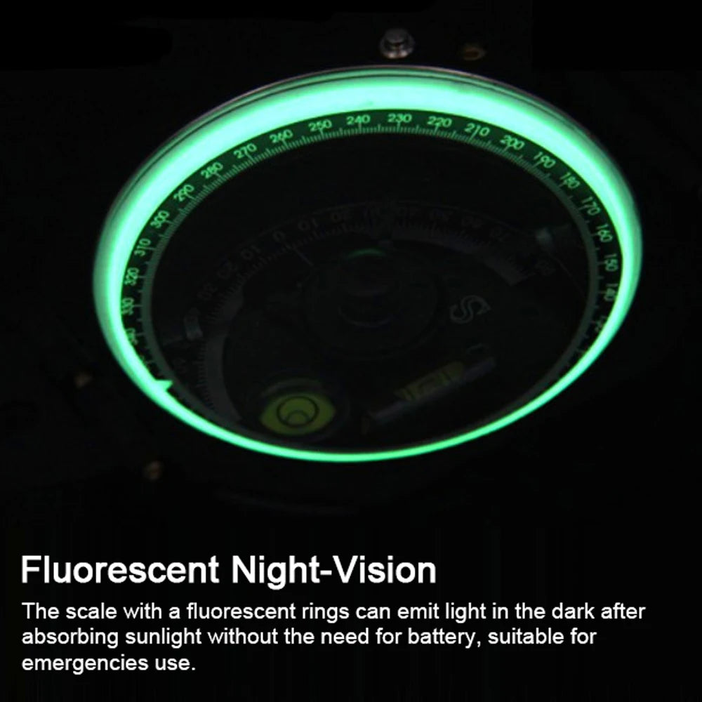 FanzyMarket high-accuracy geological field compass with inclinometer for orienteering and outdoor survival activities.
