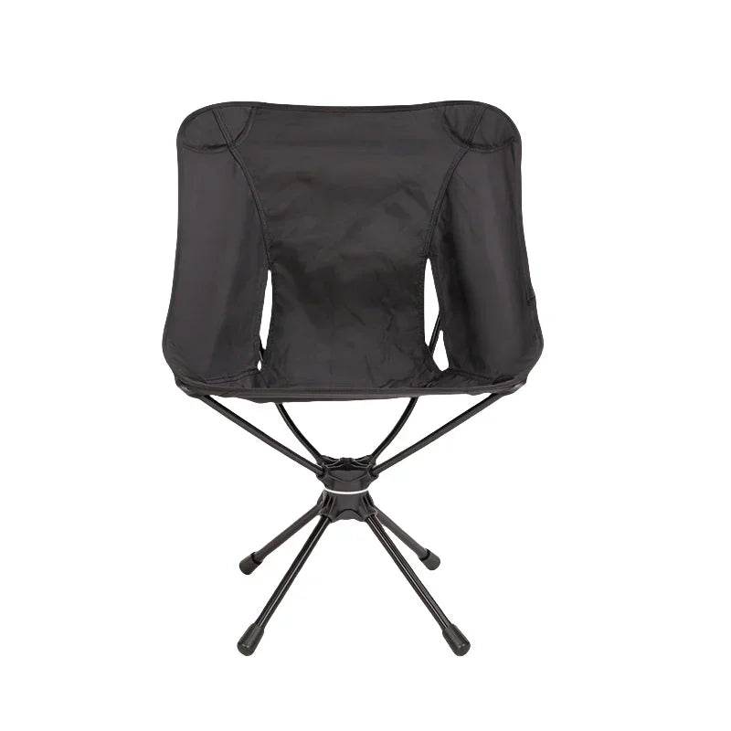 FanzyMarket portable detachable swivel camping chair in khaki, lightweight folding seat with carry bag for fishing and hiking outdoor activities.