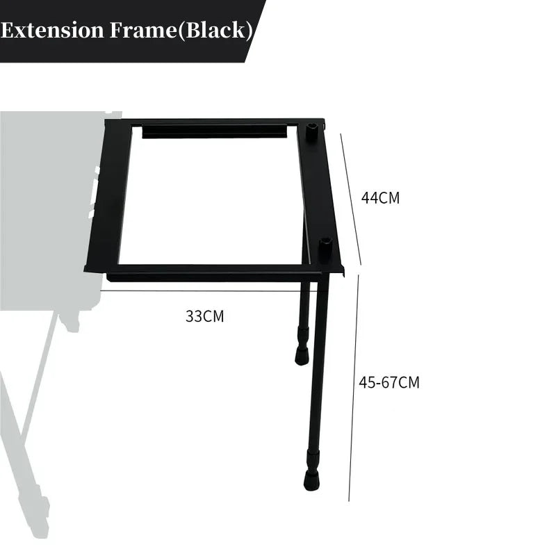 FanzyMarket aluminum folding camping table, portable and expandable, ideal for outdoor camping, fishing, and outdoor activities.