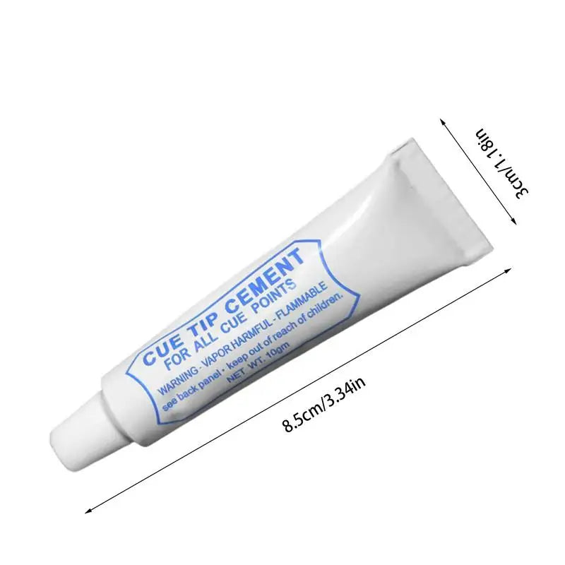 FanzyMarket pool cue tip glue for leather and wood tips, 10g billiard cue repair adhesive, ideal for cue stick maintenance